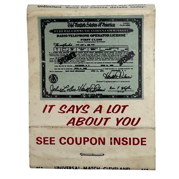 Vintage Matchbook CoverIt Says A Lot About You Novelty Match Book Unstruck - Picture 9 of 11